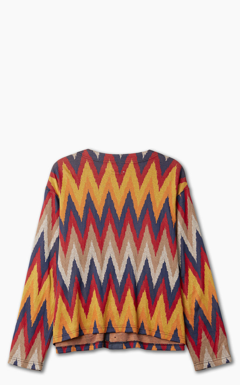 Engineered Garments Knit Cardigan Ikat Red/Navy