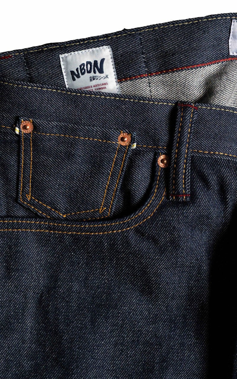 NBDN ESTD 011 Banana Line II Regular Straight Selvedge Jeans Indigo 14oz