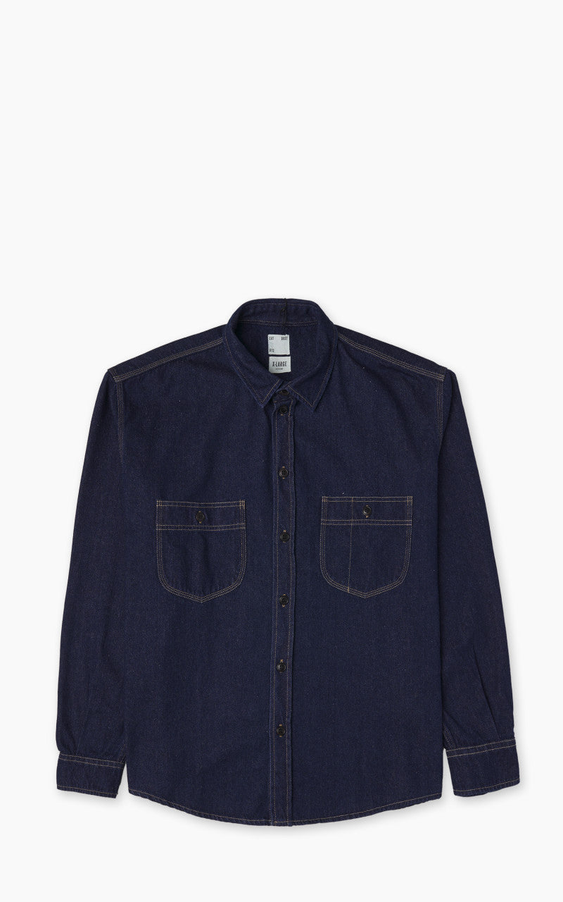 Eat Dust Mechanic Shirt Delhi Denim Stone Wash Blue