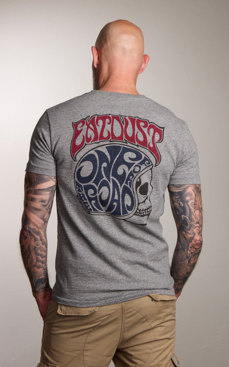 Eat Dust Skull Core T-Shirt Grey Melange