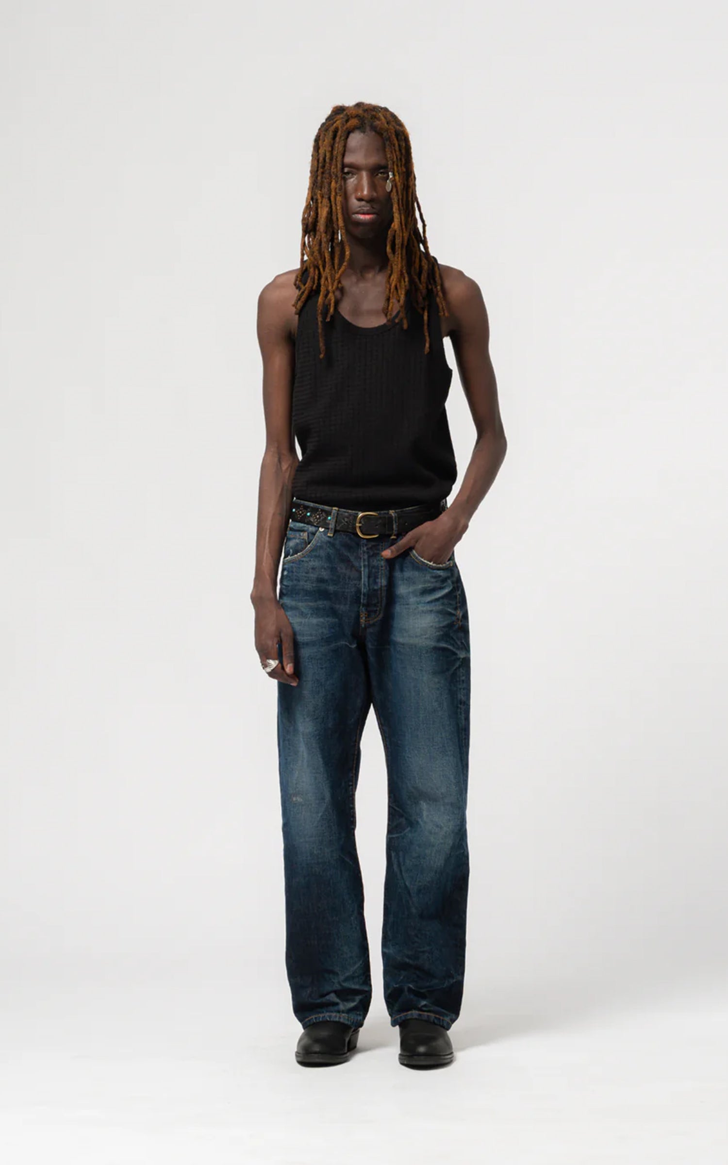 Eat Dust Fit 36 EL Heavy Selvedge Denim Indigo Worn Out