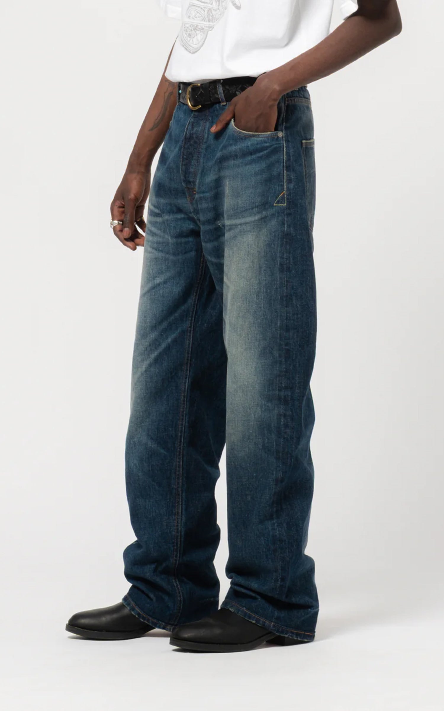 Eat Dust Fit 53 FL Heavy Selvedge Denim Indigo Super Worn Out