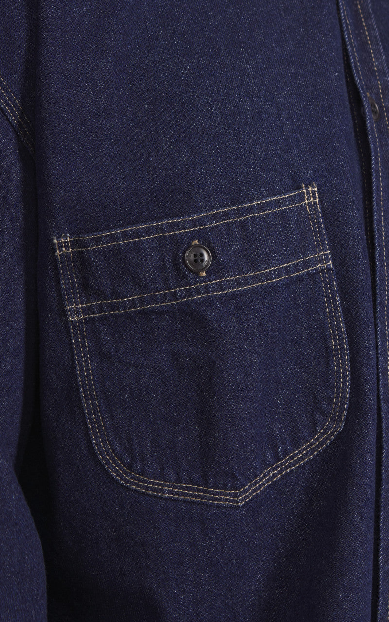 Eat Dust Mechanic Shirt Delhi Denim Stone Wash Blue