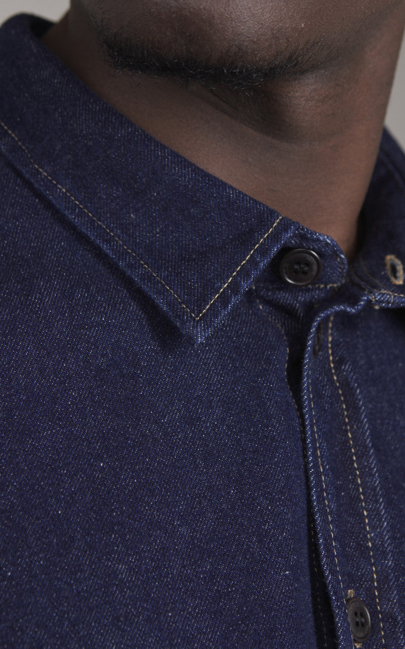 Eat Dust Mechanic Shirt Delhi Denim Stone Wash Blue