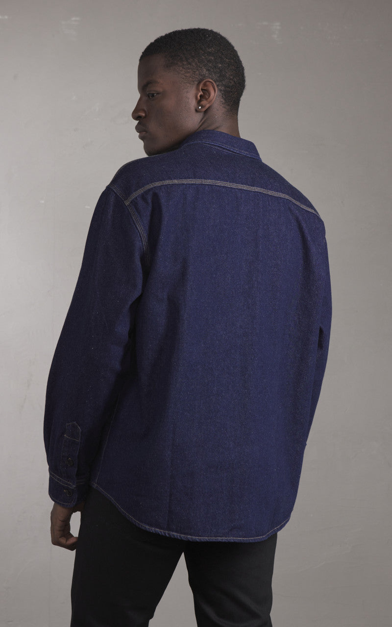 Eat Dust Mechanic Shirt Delhi Denim Stone Wash Blue