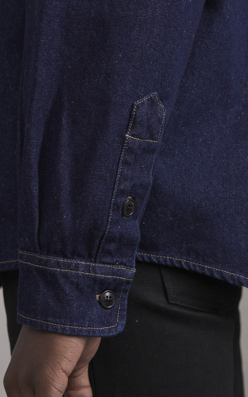 Eat Dust Mechanic Shirt Delhi Denim Stone Wash Blue
