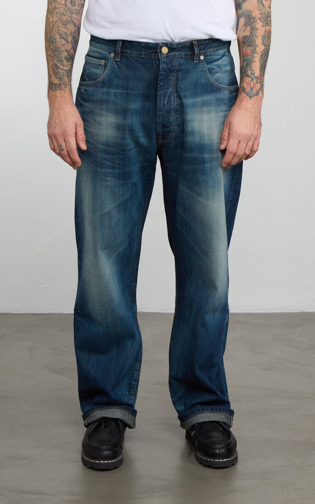 Eat Dust Fit 36 EL Heavy Selvedge Denim Indigo Vintage Wash