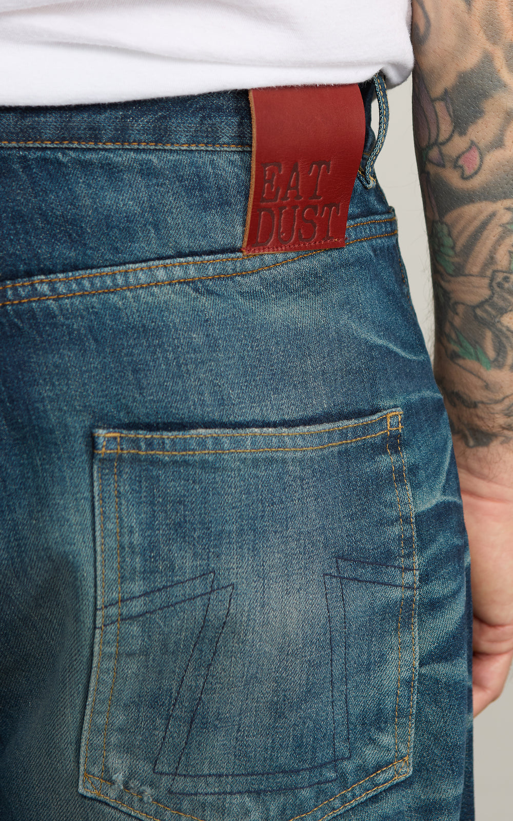 Eat Dust Fit 36 EL Heavy Selvedge Denim Indigo Vintage Wash