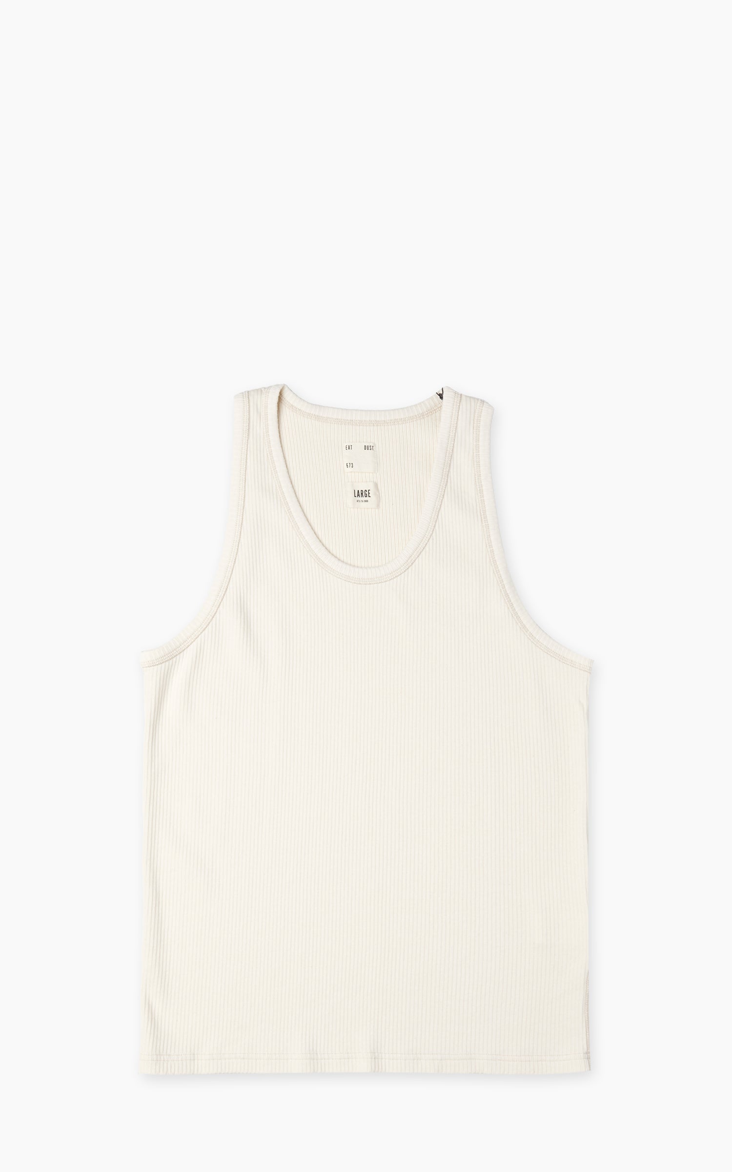 Eat Dust Tank Top Military Rib Ecru