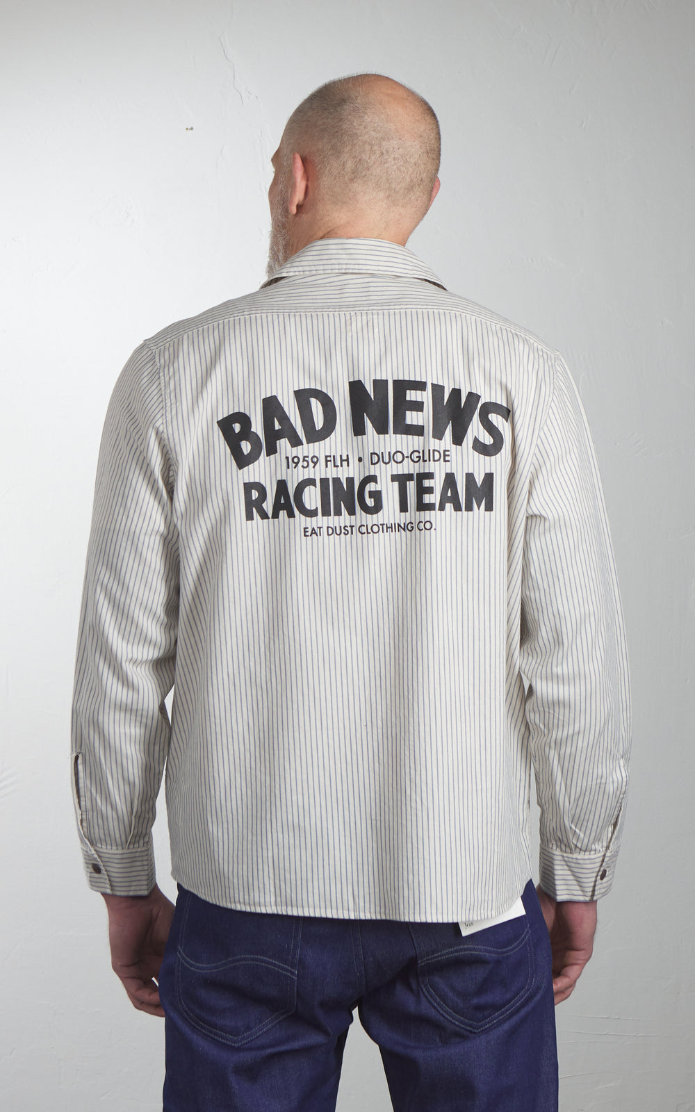 Eat Dust Pit Crew Shirt Rimini Stripes Wheat/Blue