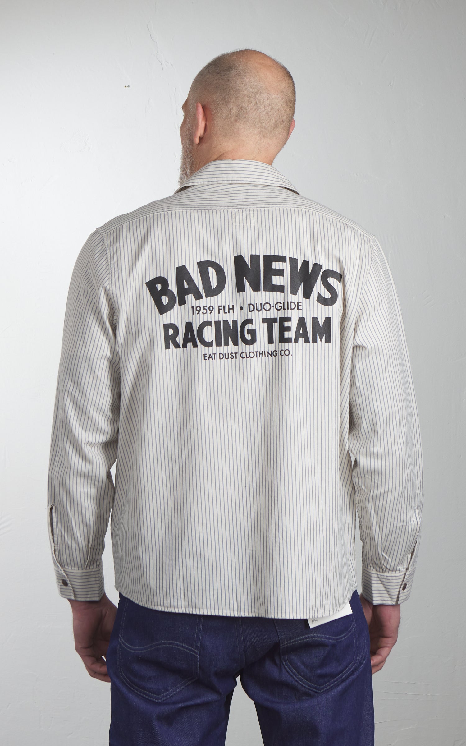 Eat Dust Pit Crew Shirt Rimini Stripes Wheat/Blue