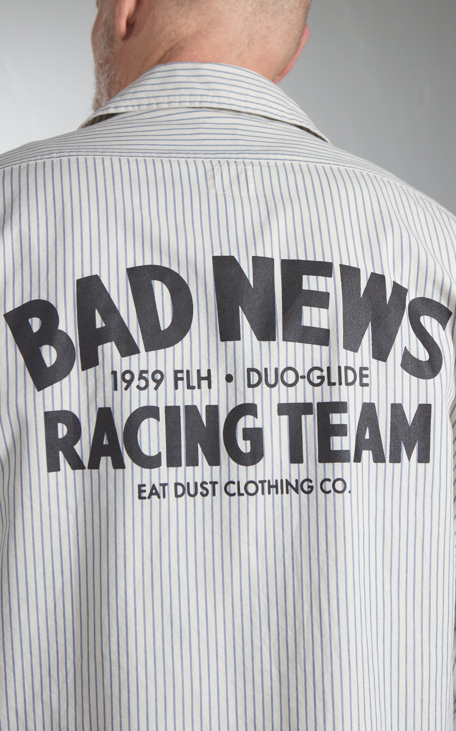 Eat Dust Pit Crew Shirt Rimini Stripes Wheat/Blue