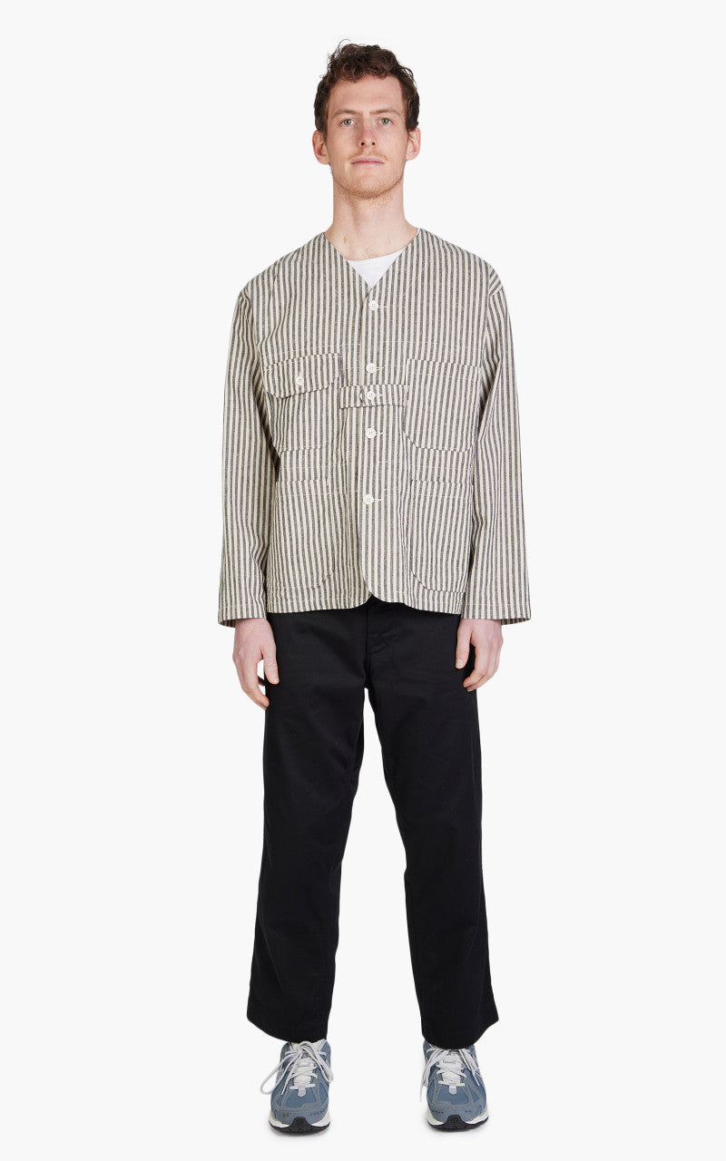 Engineered Garments Cardigan Jacket LC Stripe Natural/Black