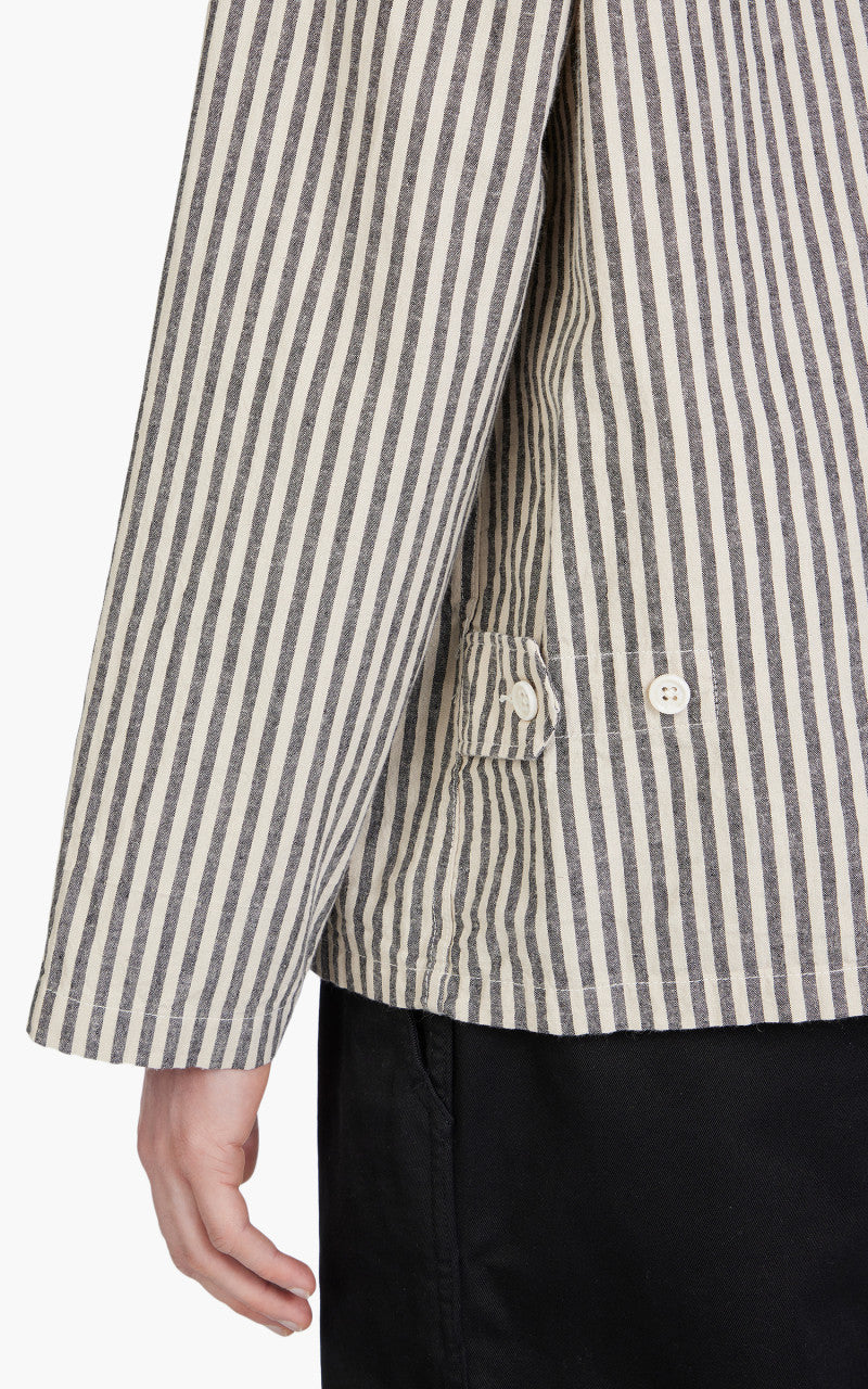 Engineered Garments Cardigan Jacket LC Stripe Natural/Black