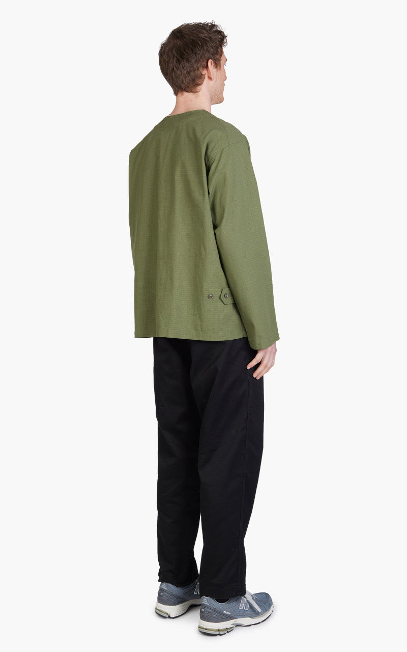 Engineered Garments Cardigan Jacket Cotton Ripstop Olive
