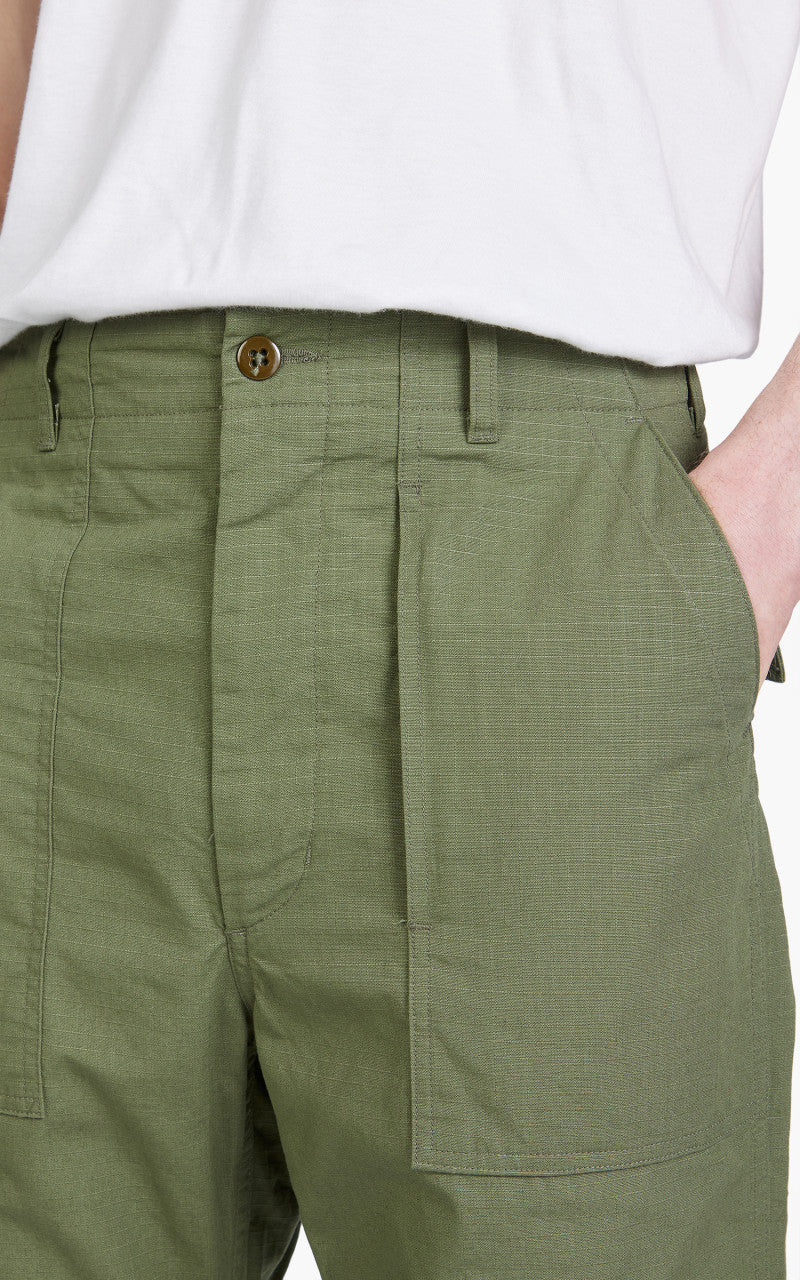 パンツ ENGINEERED GARMENTS FATIGUE PANT OLIVE Engineered Garments - Fatigue Pants - Olive Cotton Herringbone