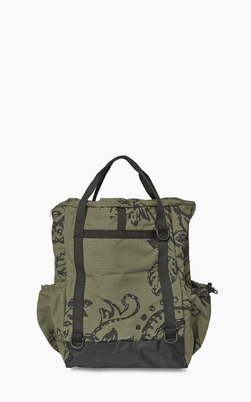 Engineered Garments UL 3 Way Bag Ripstop Olive Floral Print