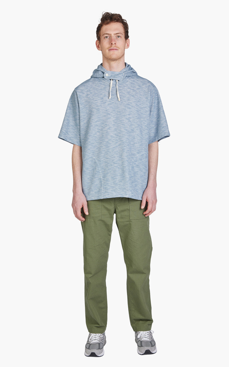 Engineered Garments Short Sleeve Hoody PC Pique Light Blue