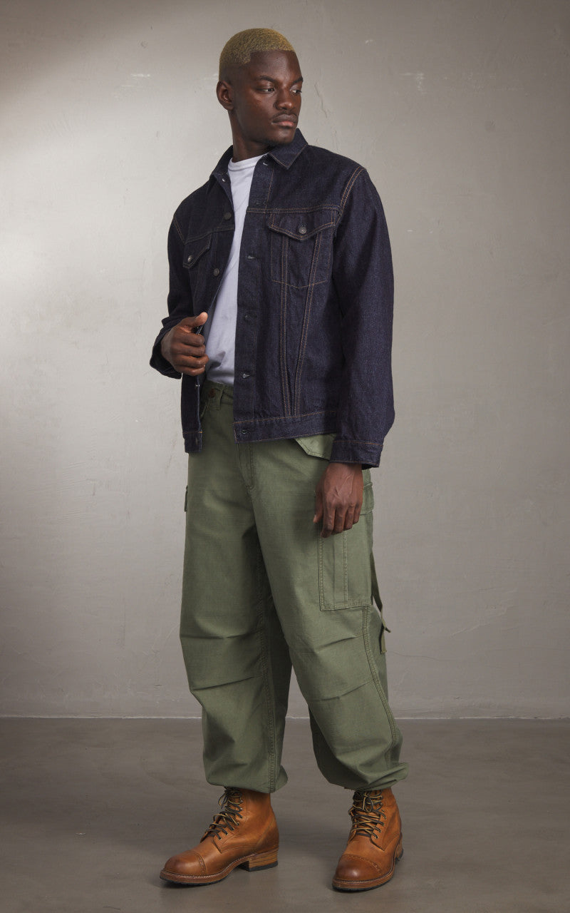 FOB Factory F2444 Type 3 Selvedge Denim Jacket Rinsed Indigo