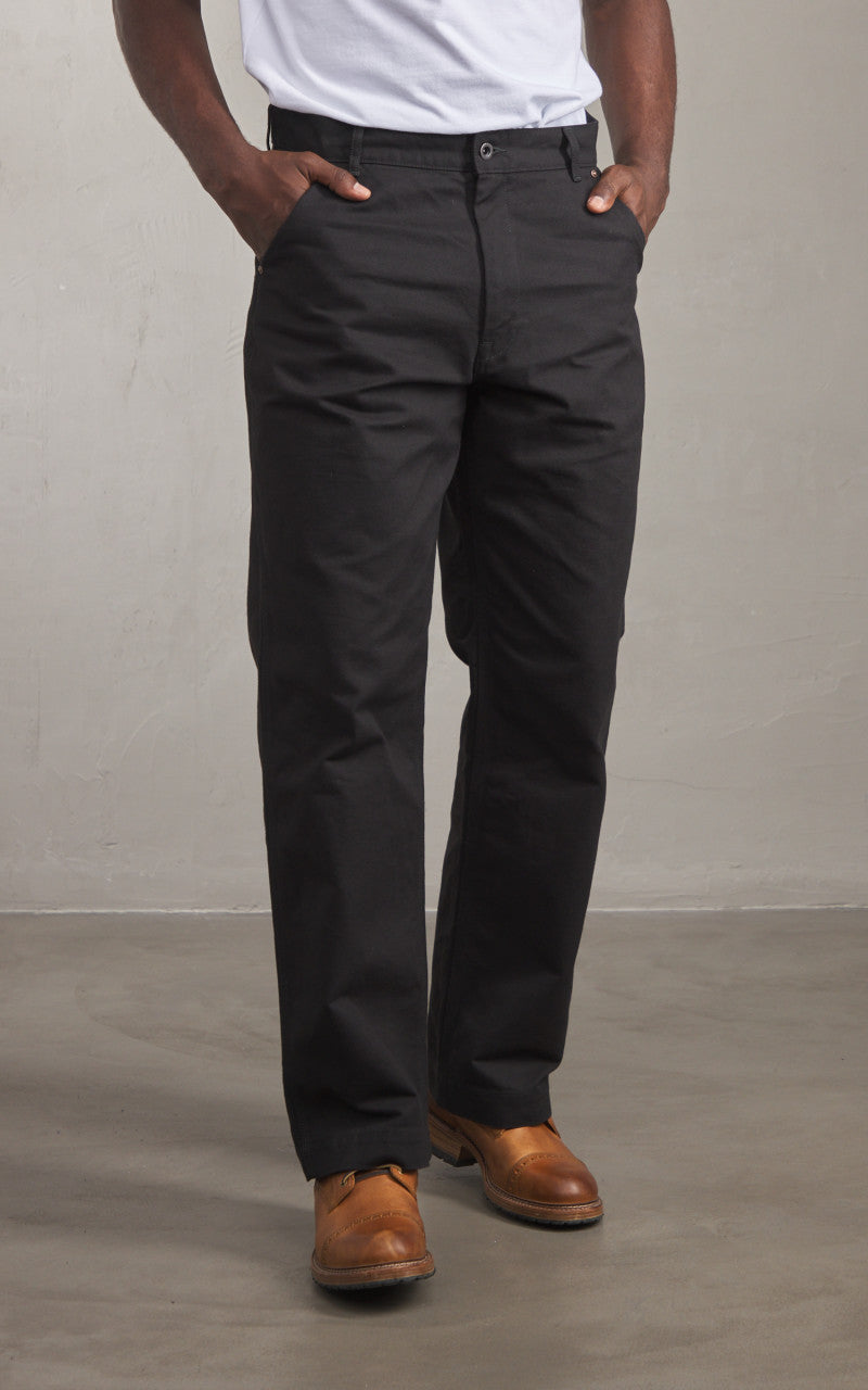 FOB Factory F0530 Cotton Duck Work Pants Black