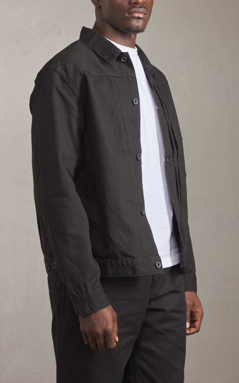 FOB Factory F2445 Cotton Duck Jacket Black