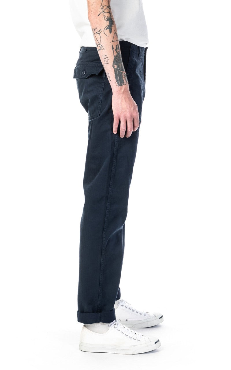 Tellason Fatigue Pant Tapered Herringbone Navy