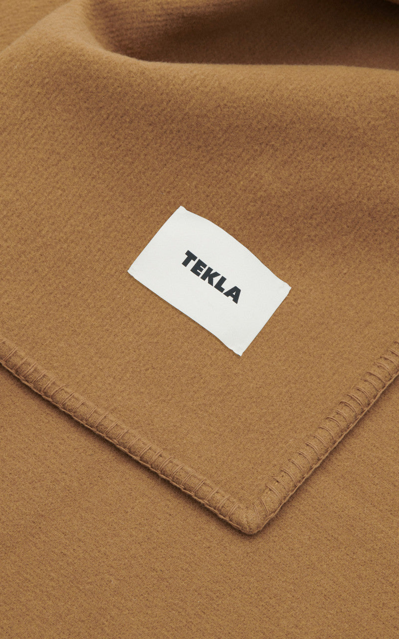 TEKLA Merino Wool Blanket Solid Camel
