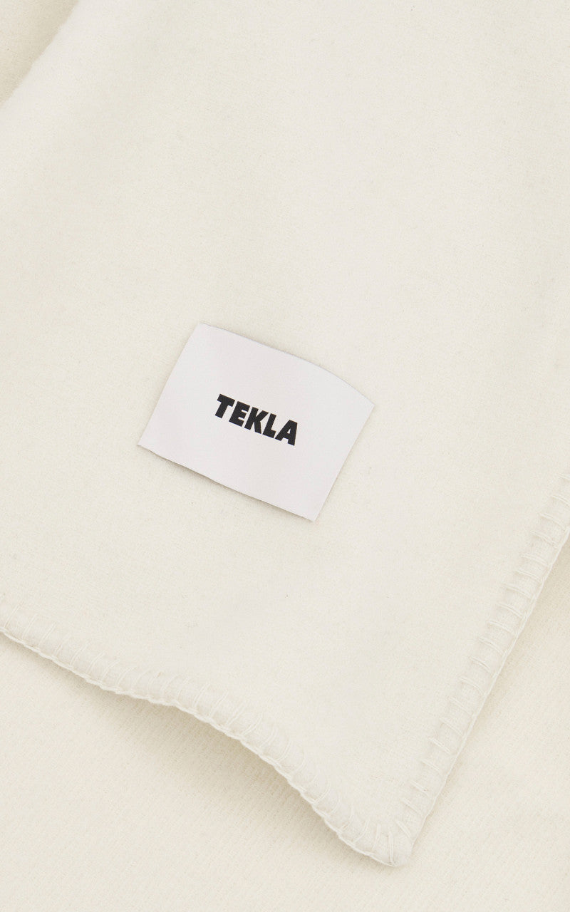 TEKLA Merino Wool Blanket Solid Soft White