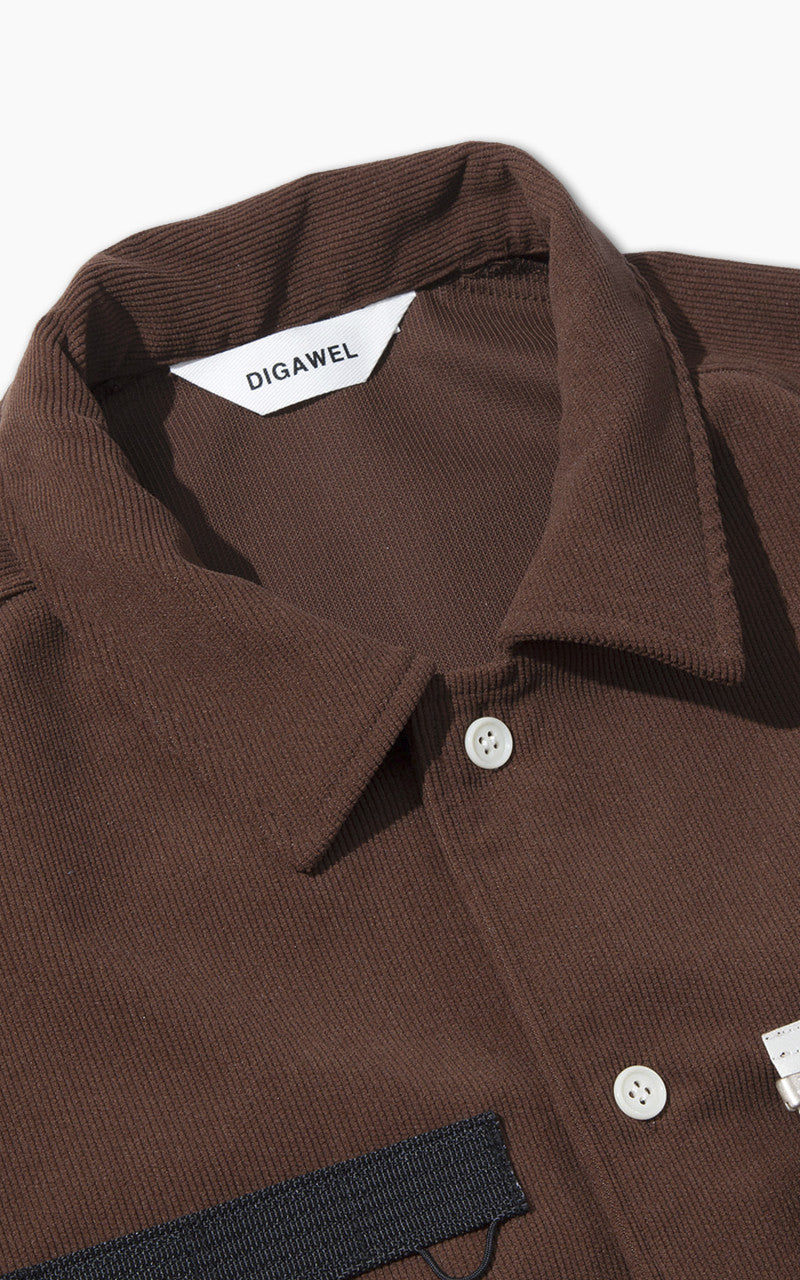 F/CE. x Digawel 7 Pockets Corduroy S/S Shirt Brown