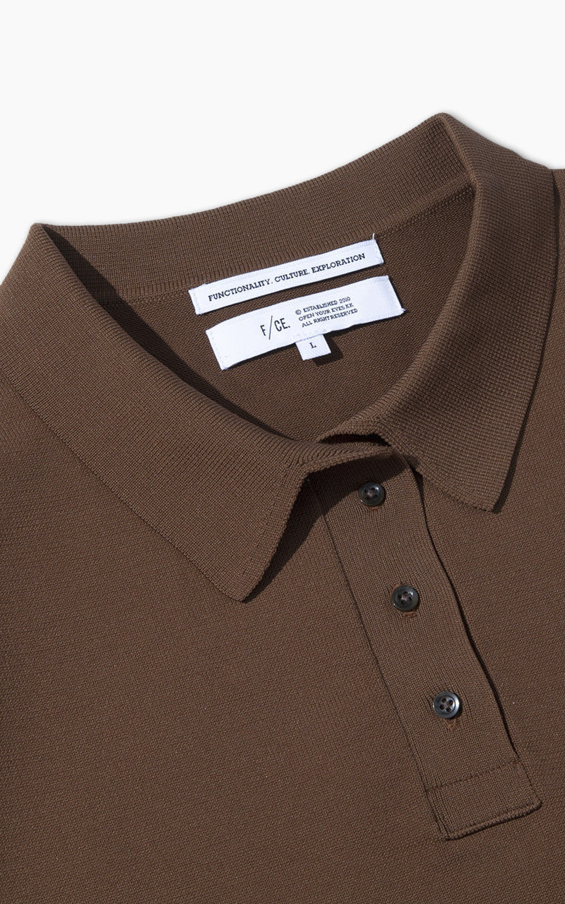 F/CE. Ecopet Polo Shirt Knit Brown