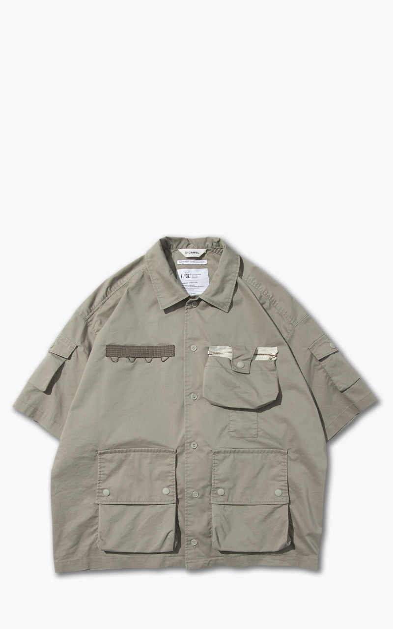 F/CE. x Digawel 7 Pockets S/S Shirt Sage Green
