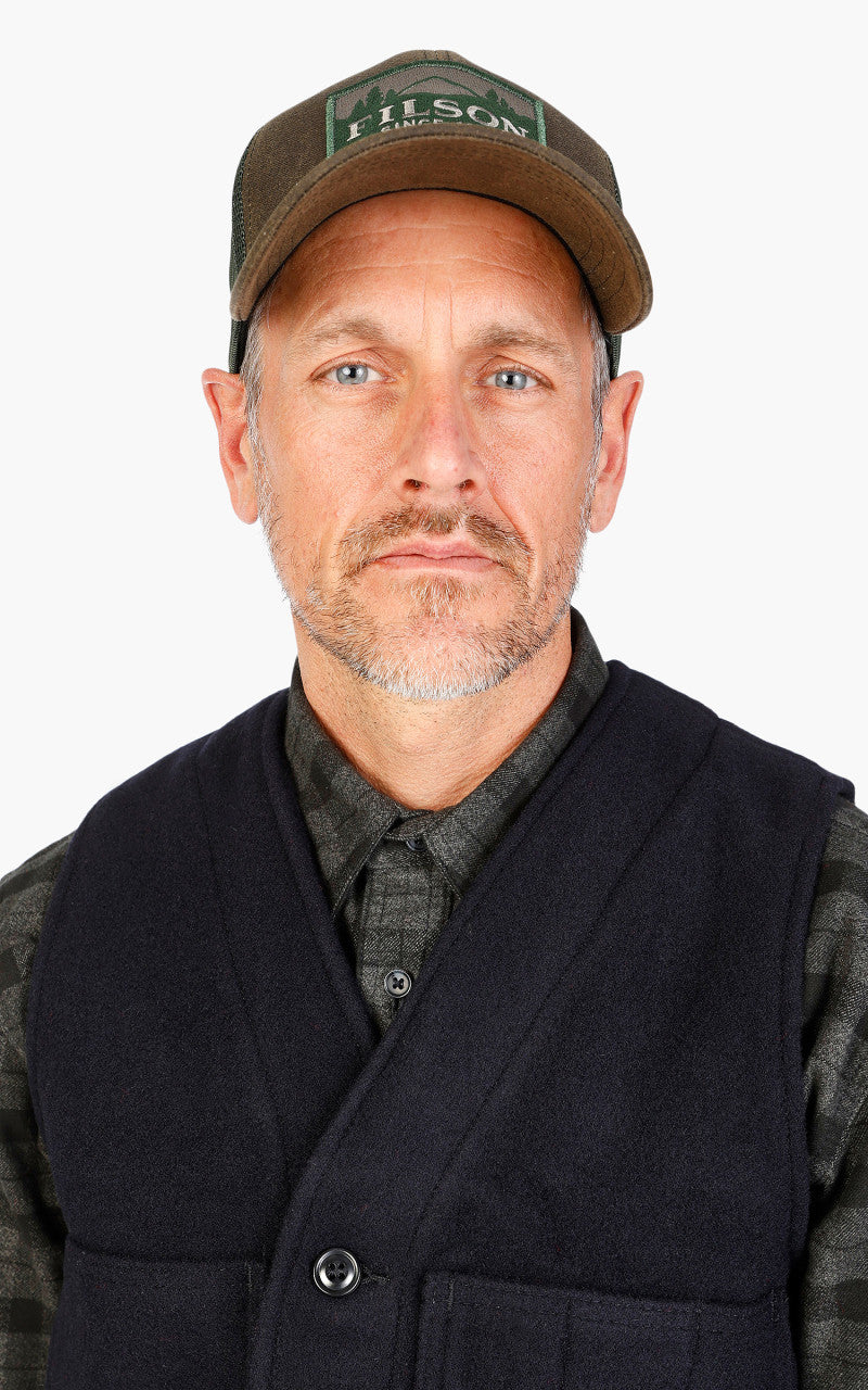 Filson Mackinaw Wool Vest Dark Navy