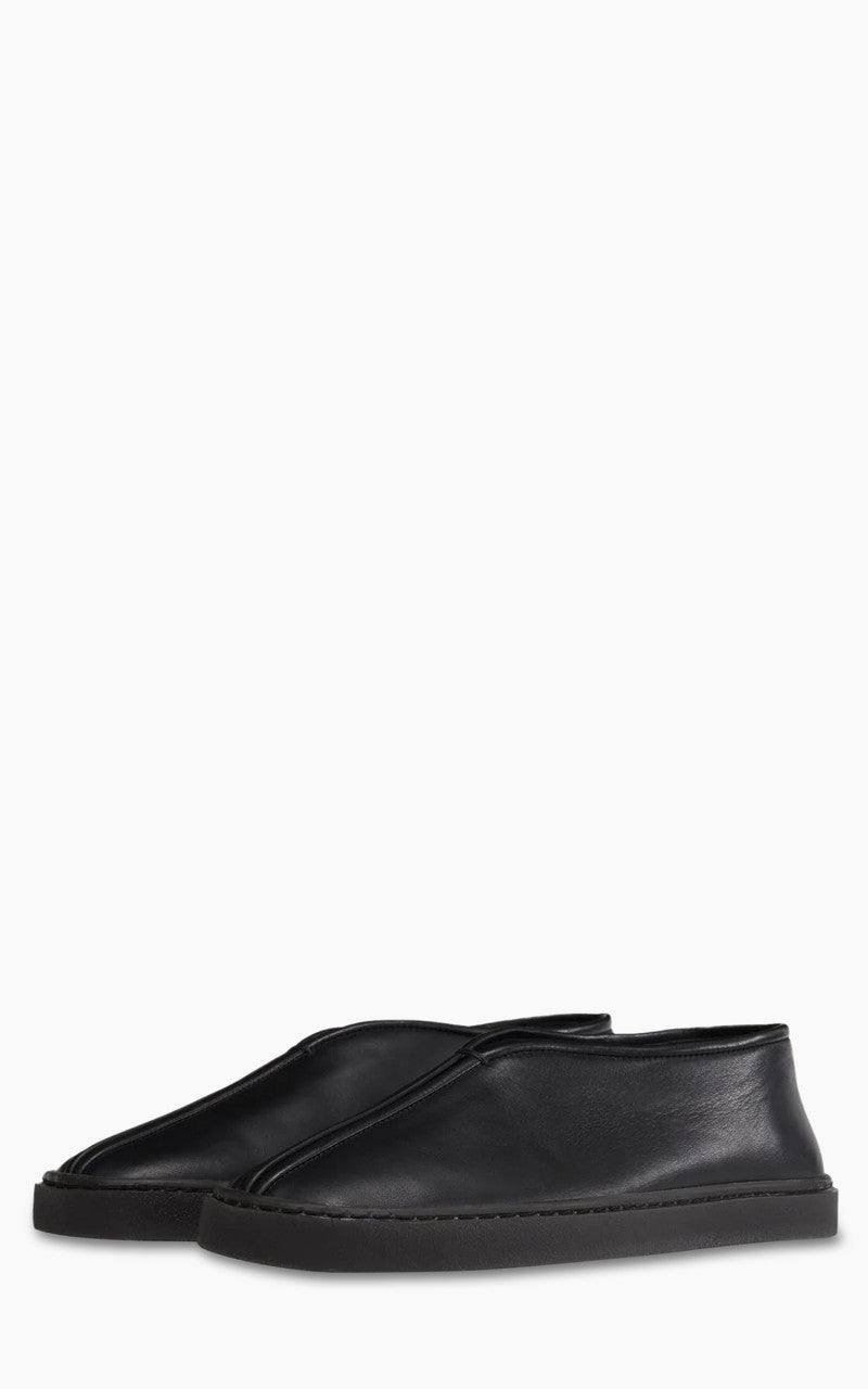 Lemaire Piped Sneakers Soft Leather Black