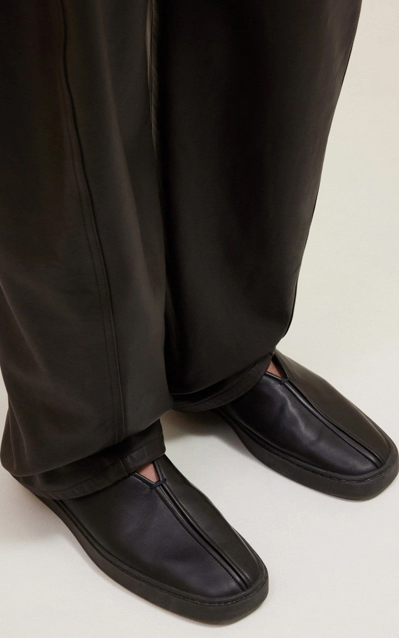 Lemaire Piped Sneakers Soft Leather Black