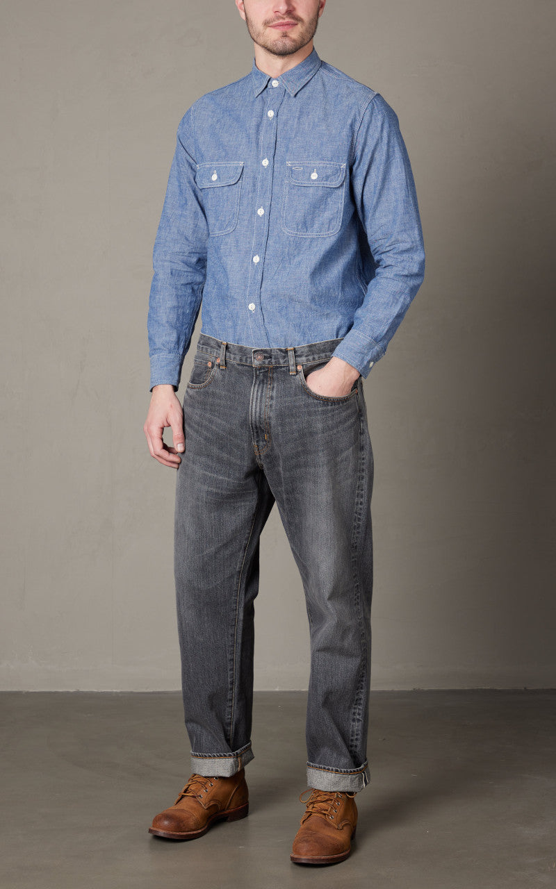 FOB Factory F160 66 Selvedge Denim 5P Used Wash Black