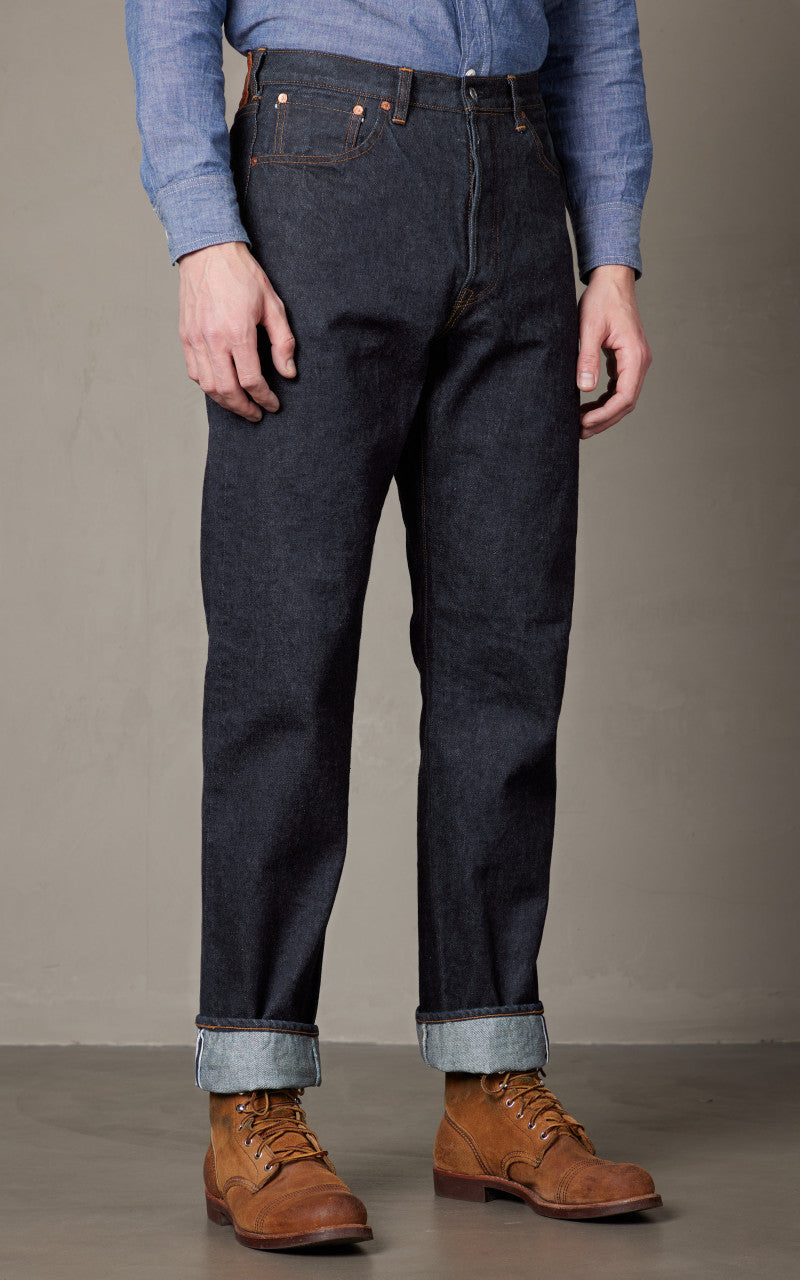 FOB Factory F165 Selvedge Garage Denim 5P Rinsed Indigo