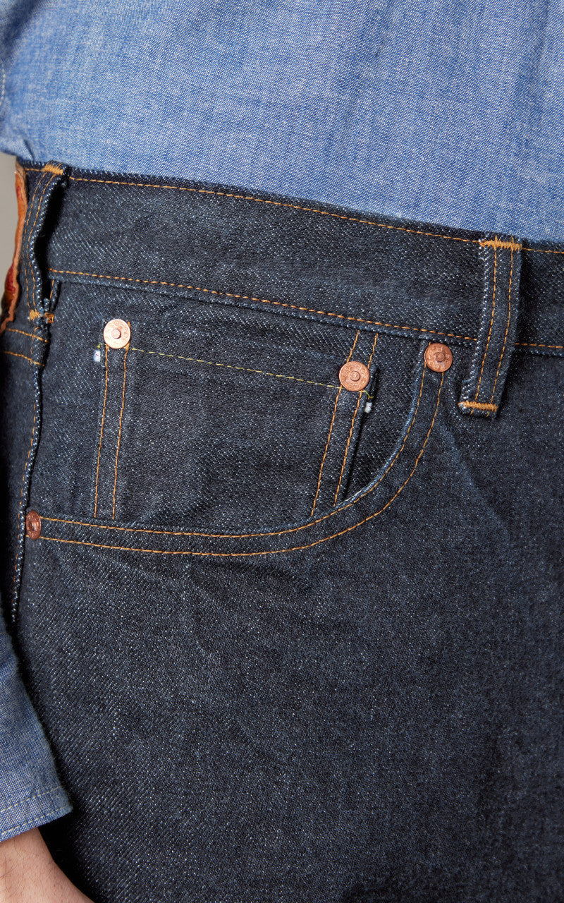 FOB Factory F165 Selvedge Garage Denim 5P Rinsed Indigo