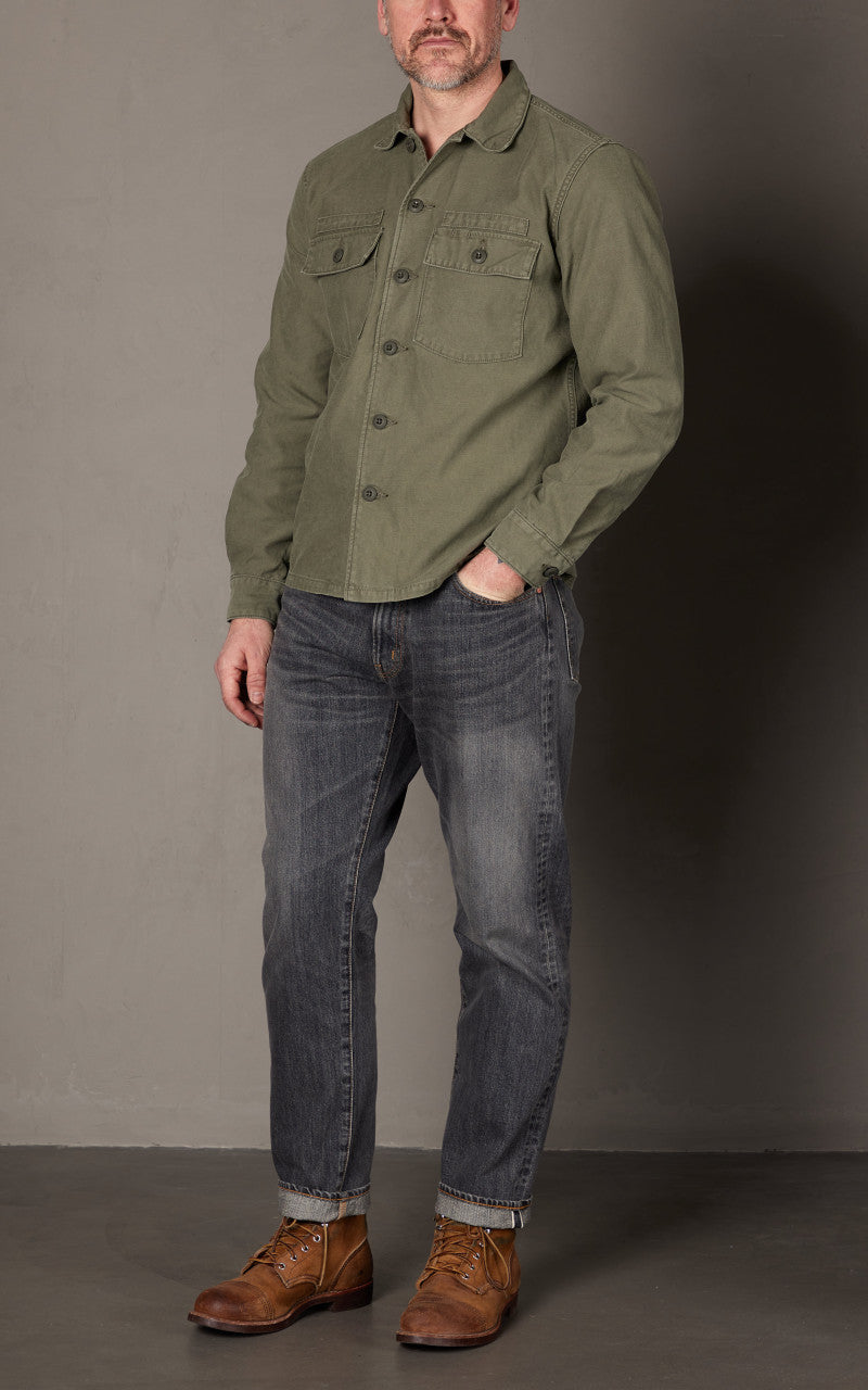 FOB Factory F2362 Fatigue Shirt Sateen Olive