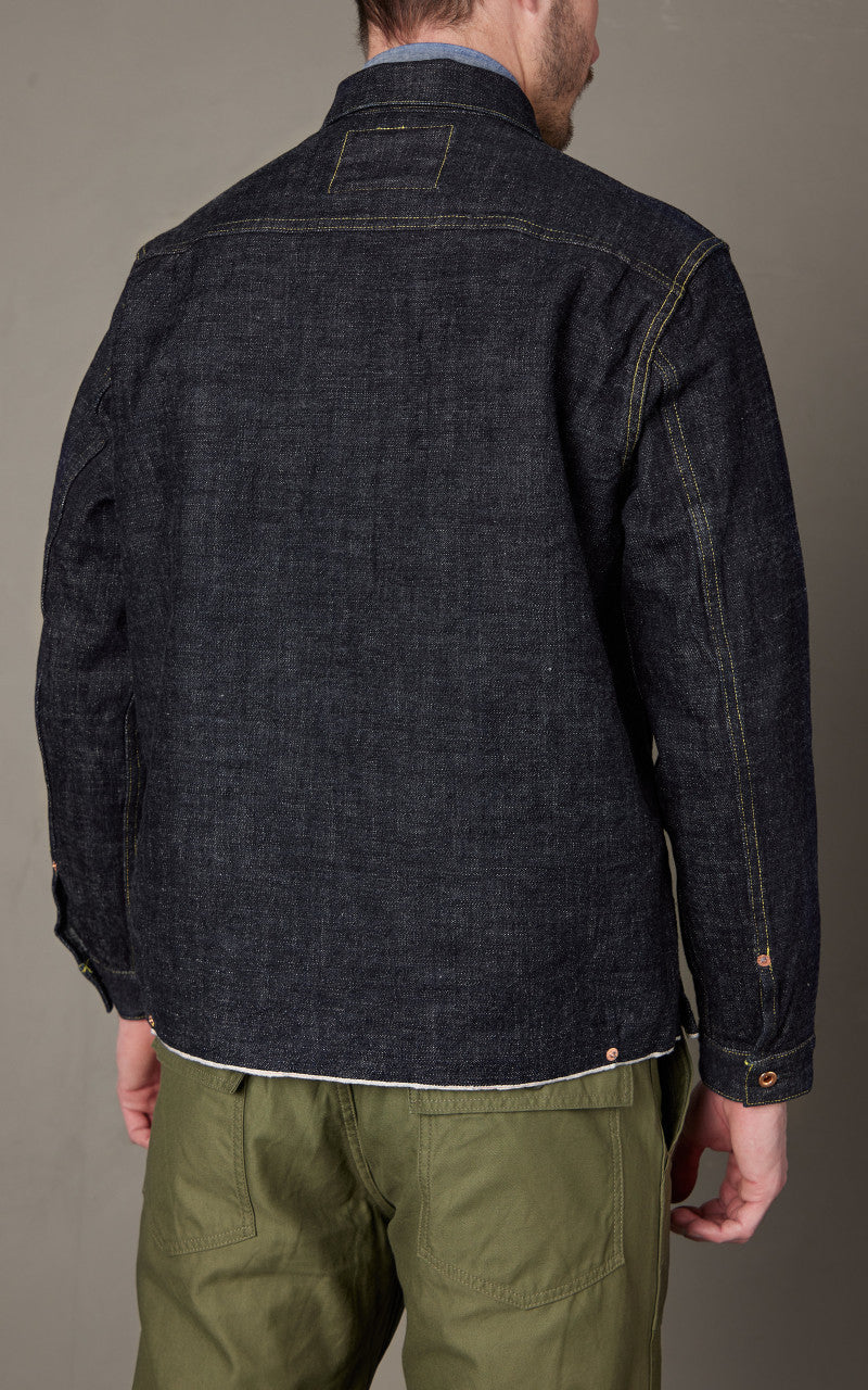 FOB Factory F2384 G3 Denim Pullover Shirt Selvedge Rinsed Indigo
