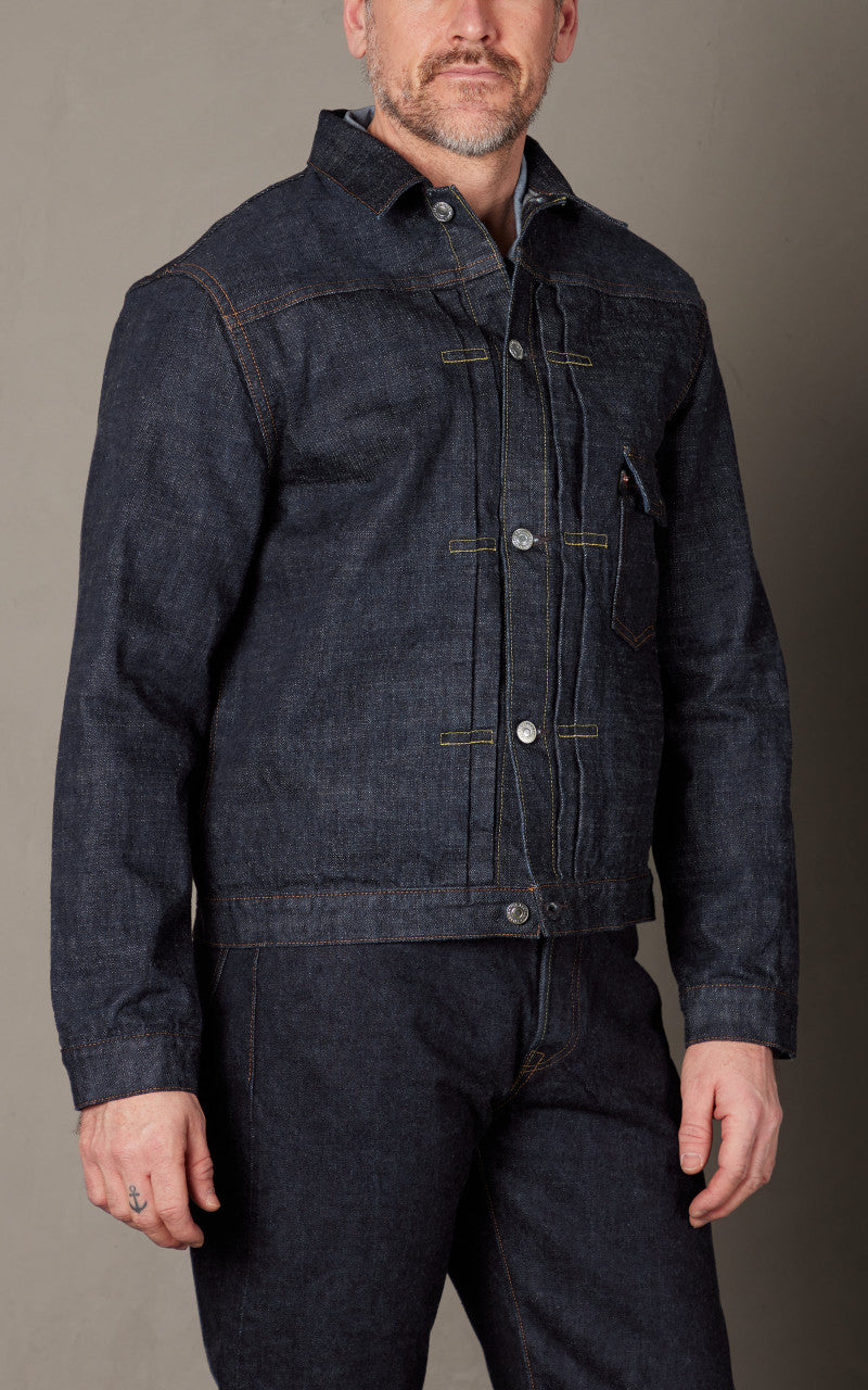 FOB Factory F2400 G-3 Type 1 Selvedge Denim Jacket Rinsed Indigo