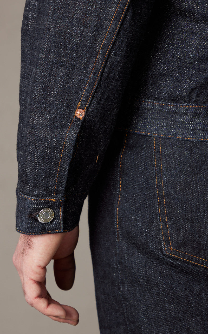 FOB Factory F2400 G-3 Type 1 Selvedge Denim Jacket Rinsed Indigo