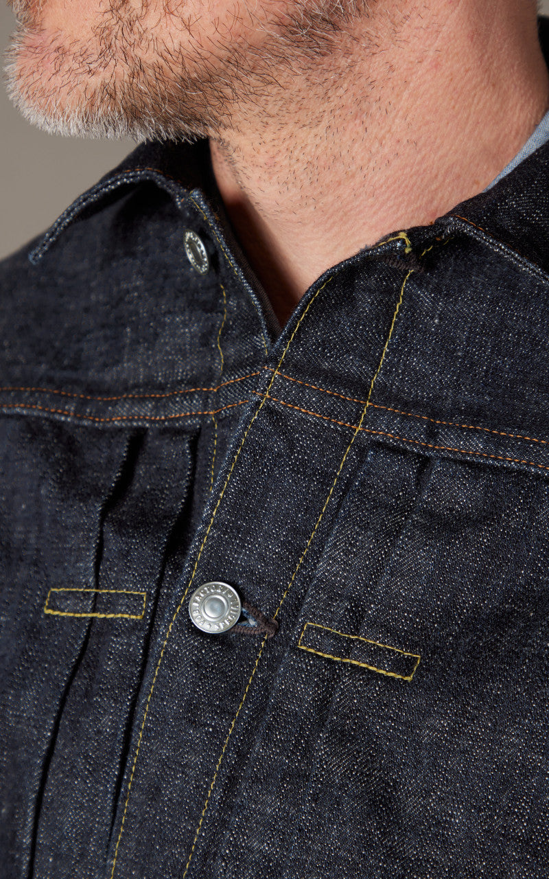 FOB Factory F2400 G-3 Type 1 Selvedge Denim Jacket Rinsed Indigo