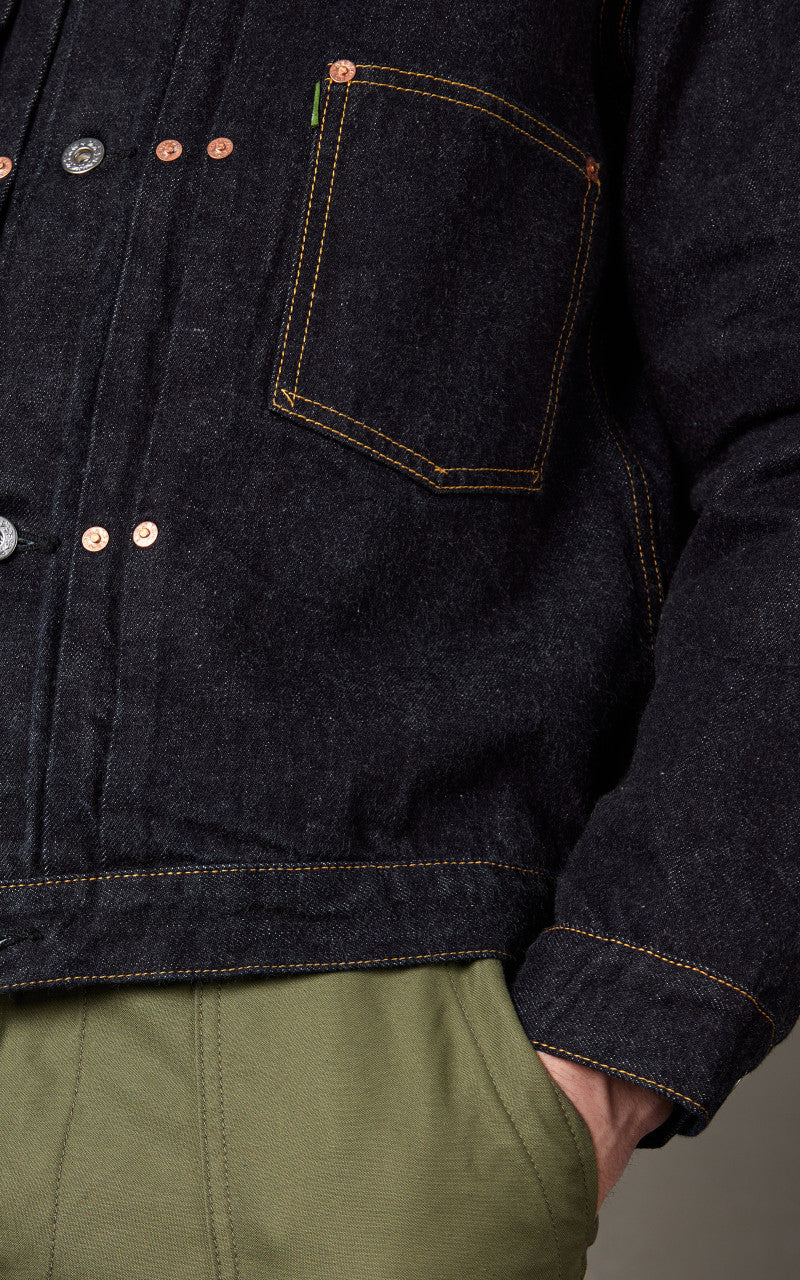 FOB Factory F2432 Garage Selvedge Denim Jacket Rinsed Indigo