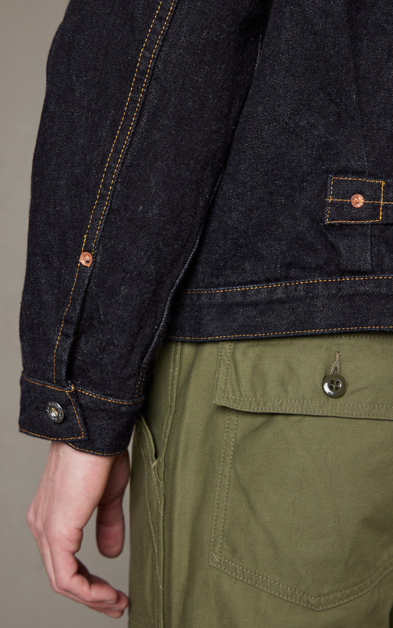 FOB Factory F2432 Garage Selvedge Denim Jacket Rinsed Indigo