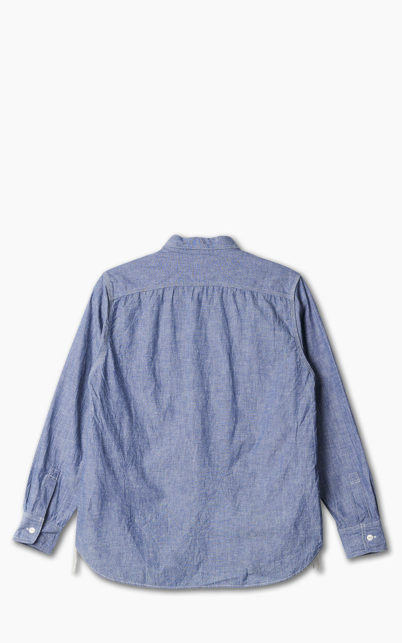 FOB Factory F3494 Chambray Work Shirt Navy