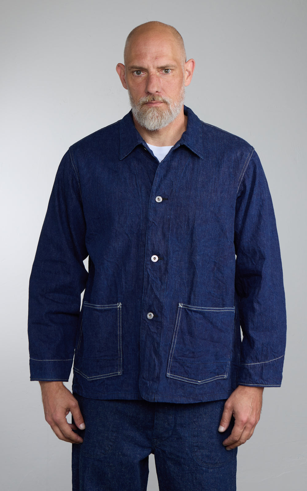 FOB Factory F2467 WWII Denim Chore Coat Indigo