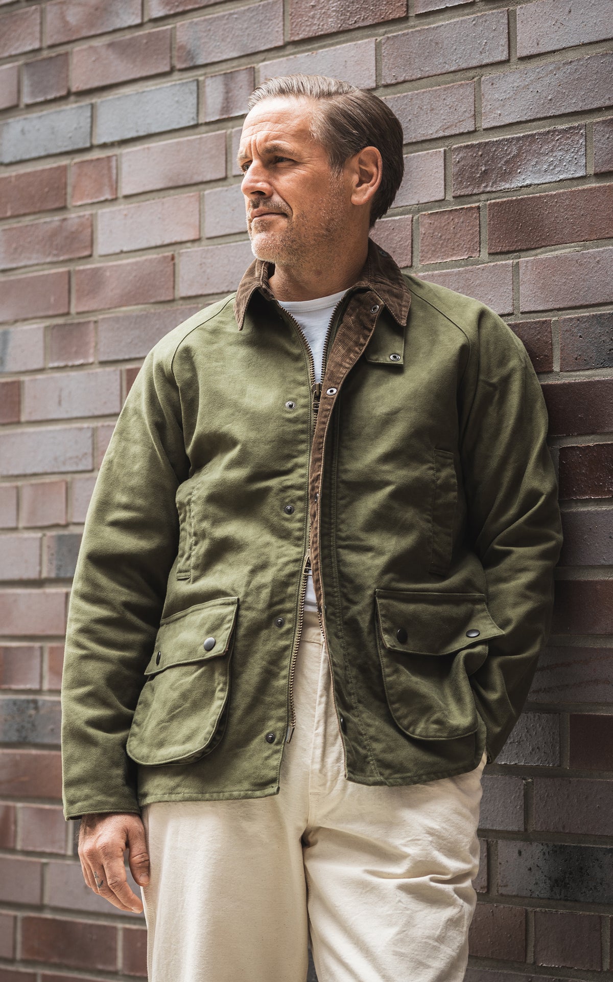 FOB Factory F2361 Moleskin Riding Jacket Olive