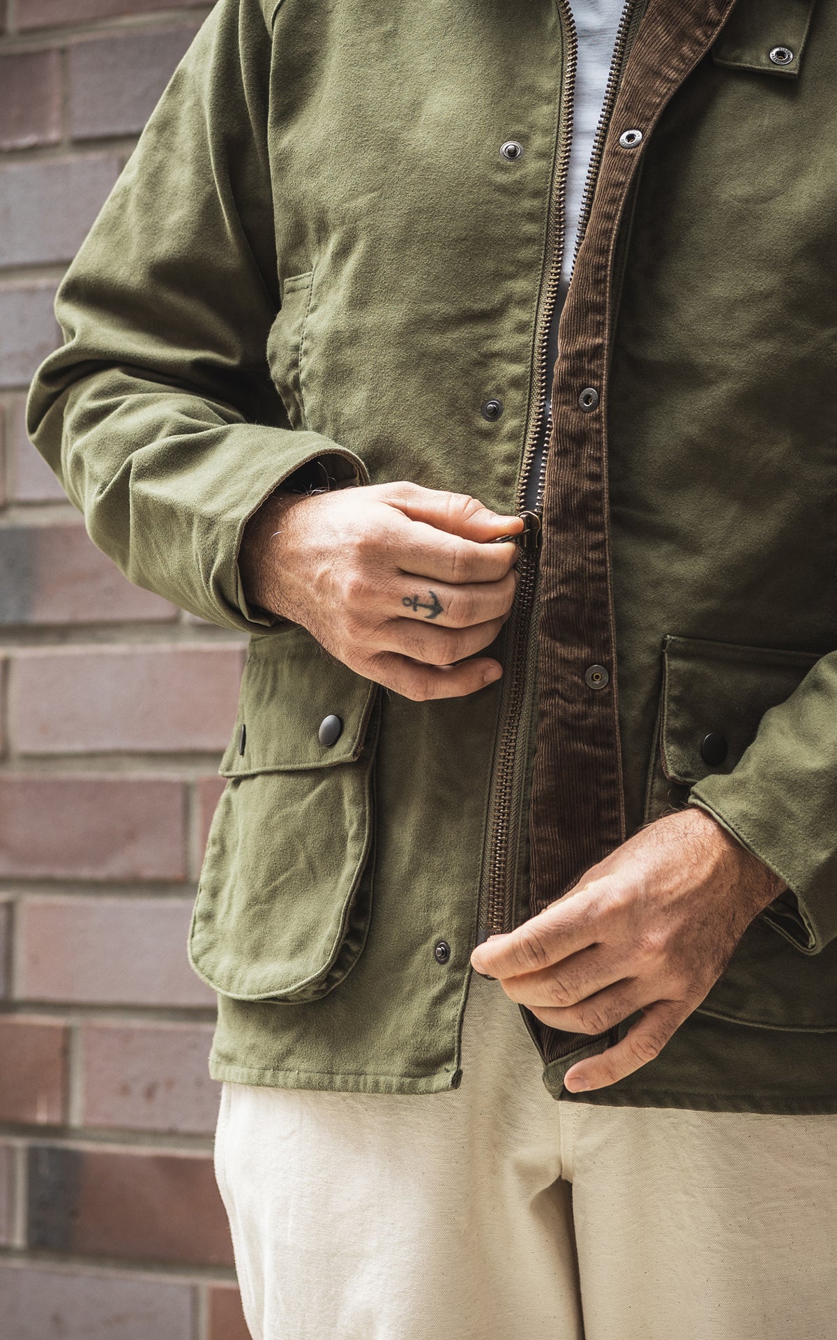 FOB Factory F2361 Moleskin Riding Jacket Olive