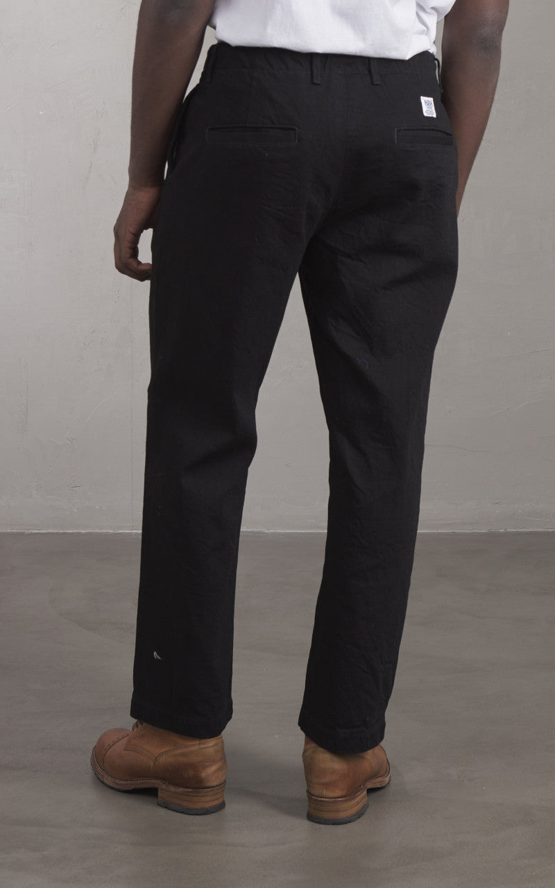 FOB Factory F0508 Three Eight Loom Denim Track Pants Black