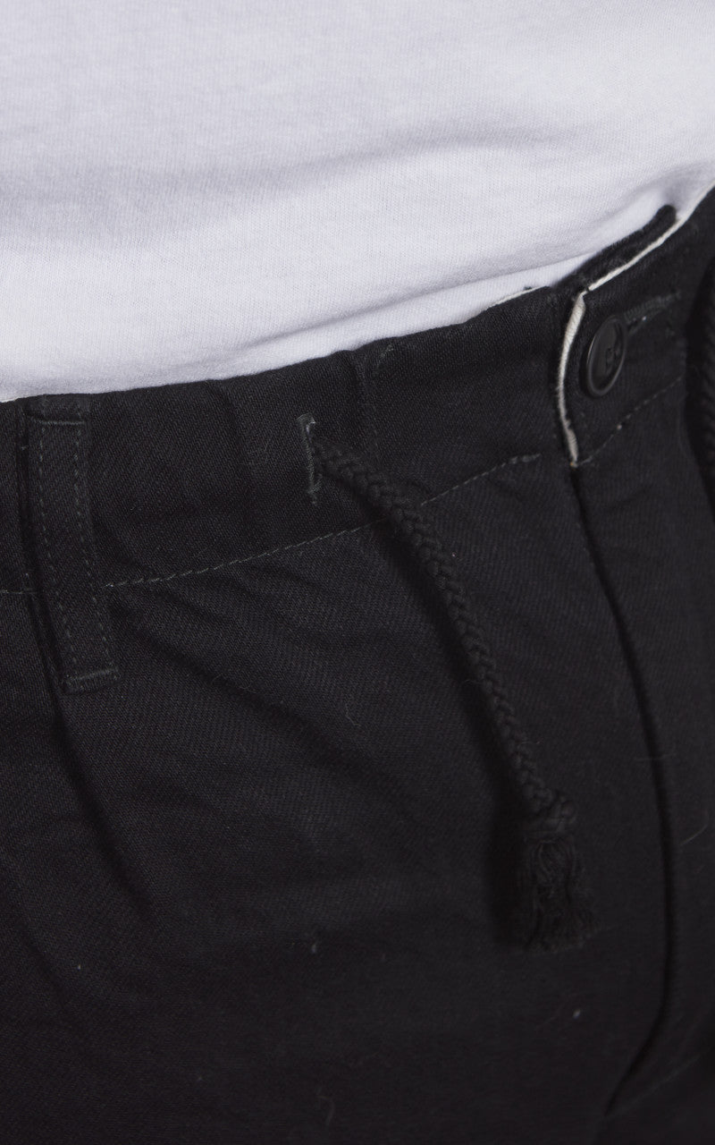 FOB Factory F0508 Three Eight Loom Denim Track Pants Black
